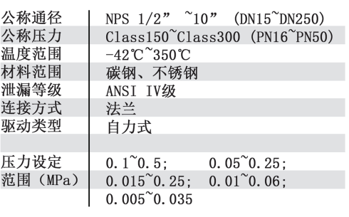 進(jìn)口自力式壓力調(diào)節(jié)閥參數(shù)